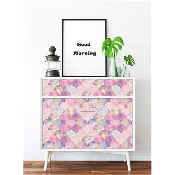 AMAZING WALL Peel and Stick Wallpaper Pink Scale Ombre Self Adhesive 500cm - Picture 4 of 6